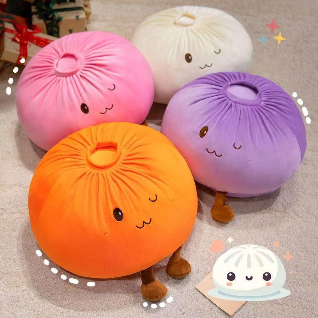 Creative Soft Baozi Plush Pillow With Pp Cotton Filling For Kids And Adults