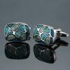 Cufflinks For Men Luxury Blue Retro Metal Cuff Links Mens French Square Cuffs Button Shirts Business For Wedding Jewelry Gift