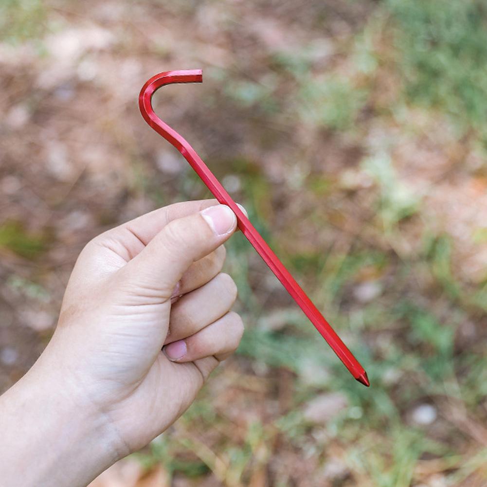 12 sztuk Wbijaków do namiotu 18 cm Wbijaki ogrodowe Stop aluminium Metalowe szpilki do namiotu Zewnętrzne gwoździe do namiotu Akcesoria kempingowe