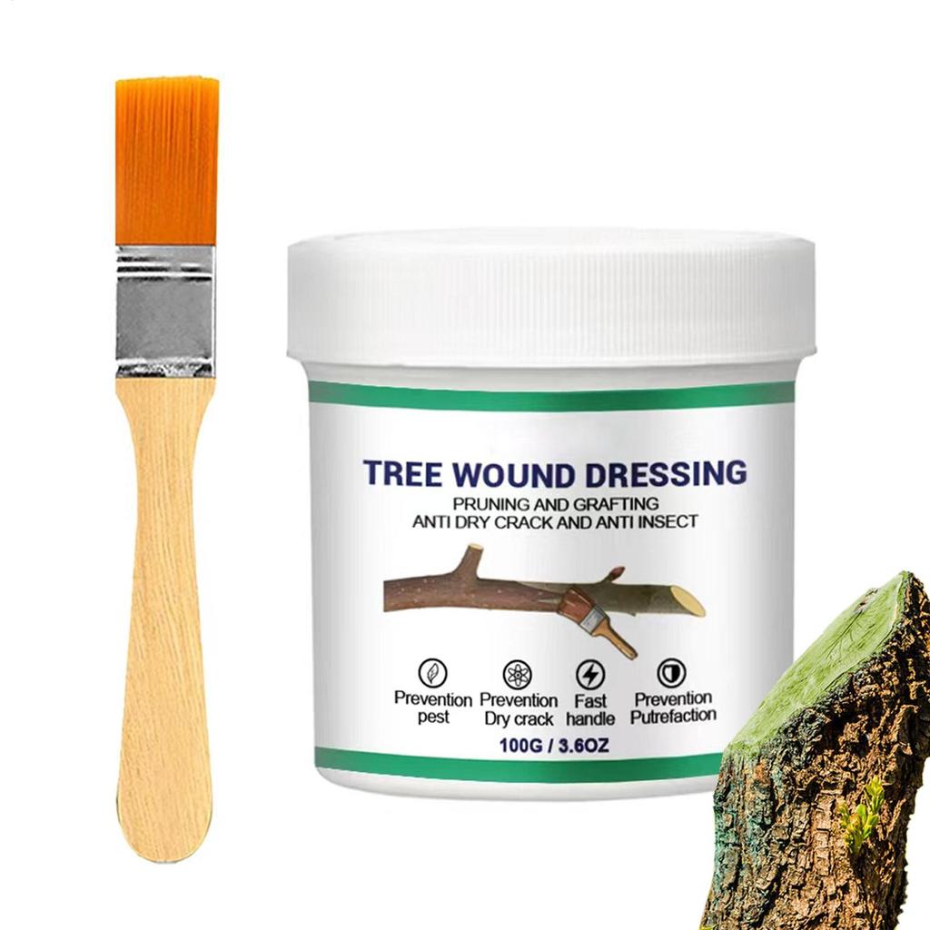 Tree Wound Pruning Sealer Grafting Plant Grafting Pruning Sealer with Brush Bonsai Cut Wound Paste Tree Repair Agent Repair Tool