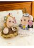 Adorable Lolita Bear & Rabbit Plush Pendant - Cute Bag Charm & Desk Companion