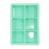Stampo in Silicone a 6 Scomparti per Cubetti di Ghiaccio e Pappe per Bambini - Stampo di Grande Capacità per Uso Domestico