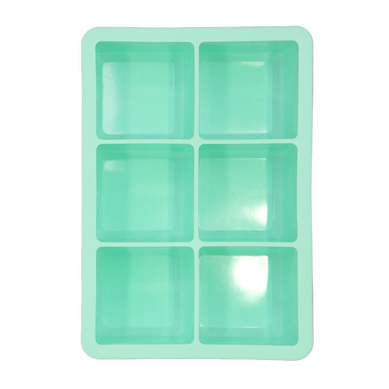 Stampo in Silicone a 6 Scomparti per Cubetti di Ghiaccio e Pappe per Bambini - Stampo di Grande Capacità per Uso Domestico