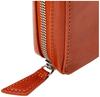 Zonar RENZINA Large Zipper Long Wallet, Italian Leather, 24 Card Slots, with Presentation Box, Orange