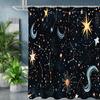 Starry Sky Modern Stye Bathing Curtain  Bathroom Shower Curtain Waterproof With 12 Hooks Home Deco Free Ship