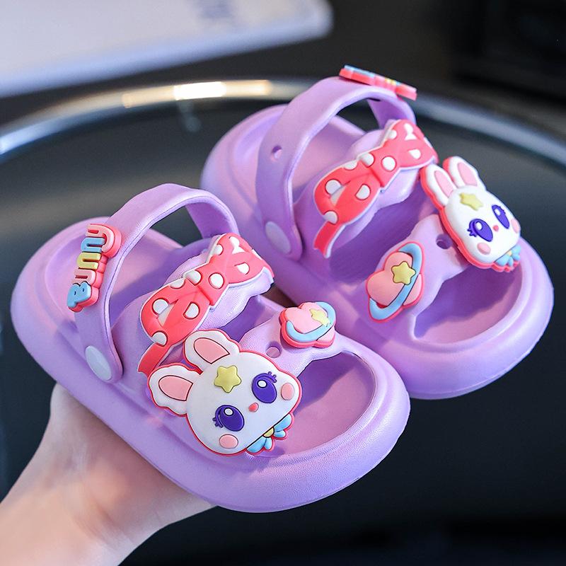 Girls Sandals Children Summer Baby Indoor Soft Bottom Infant Anti-slip Rabbit Slippers Boys Soft Bottom Sandal Slippers