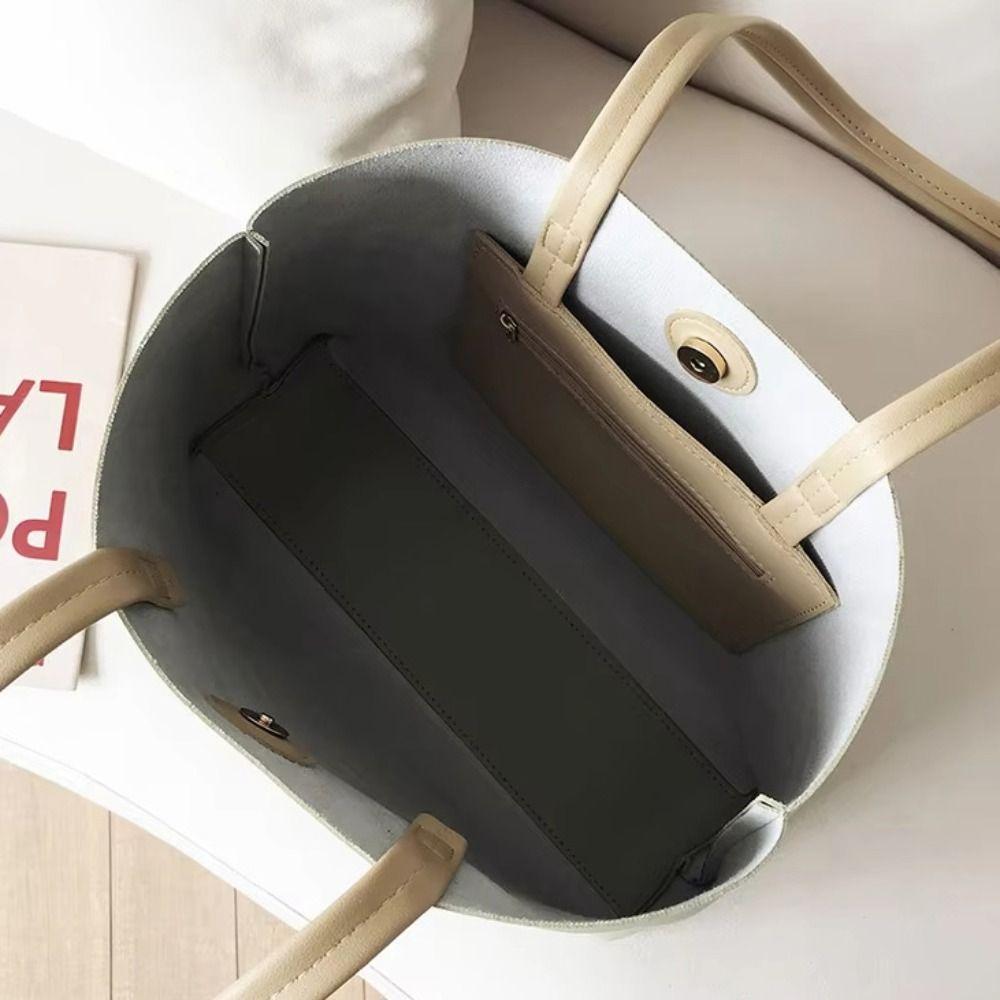 Pu Leather Sweet Shoulder Bag Minimalist Design Luxury Handbag Elegant Underarm Tote Bag  Party