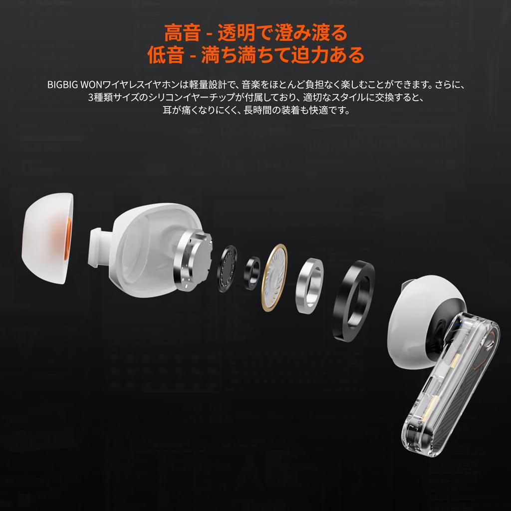 BIGBIG WON BIGBIG WON ANC 2023 New Gaming Low 3D Active Noise Bluetooth Dual Lightweight Ideal for and Android Transceiver Sold Earphones, Earphones,