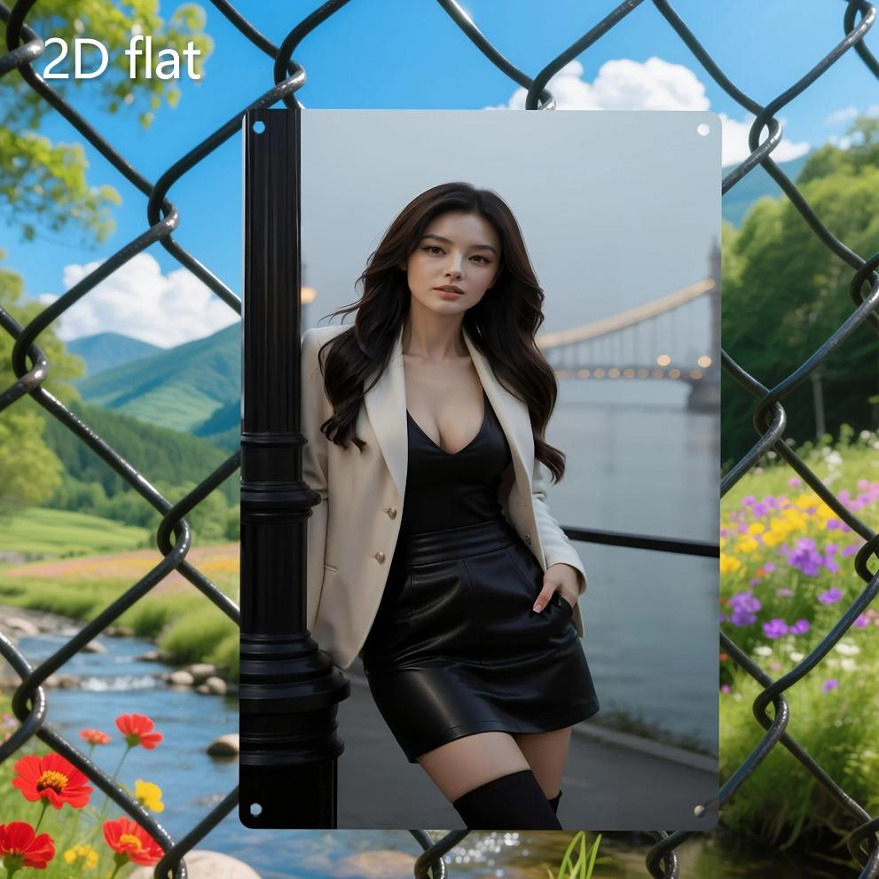 Metal Wall Art Vintage Retro Decor, Weather-Resistant Iron Tin Sign with Pre-Drilled Holes for Home Garage