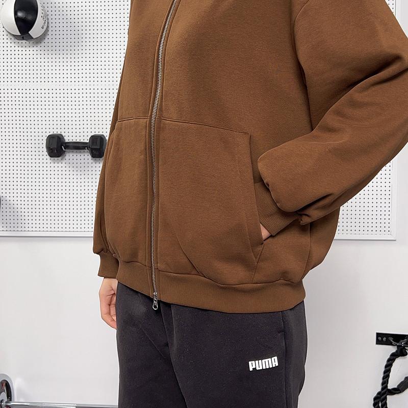 Puma Casual Solid Color Loose Fit Drop Shoulder Long Sleeve Zipper Hooded Jacket Women jackets 636312-85