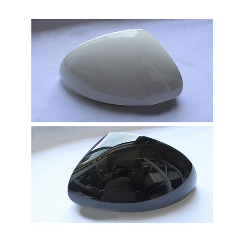 1 Pair ABS Black & White Side Door Rearview Mirrors Cover Trims  For VW Tiguan Sharan Skoda Yeti Rear View Mirror Cap Auto Parts