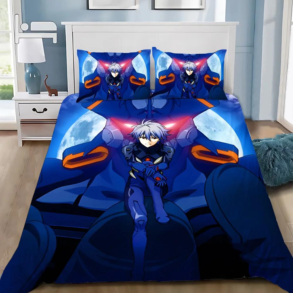 Anime E-evangelion V-eva A-genesis Duvet Cover Pillowcase Bedding Set Adult Boy Girl Bedroom Decoration Children Single Double