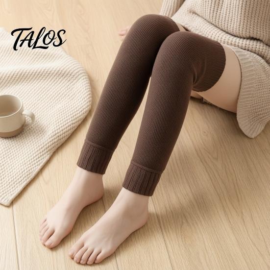 Warmth Locking Legging Socks Thickened Over-the-knee Leg Warmers for Women, Soft Thermal Sleeves, Outdoor Cold Protection Leggings Anti-slip Long Knee