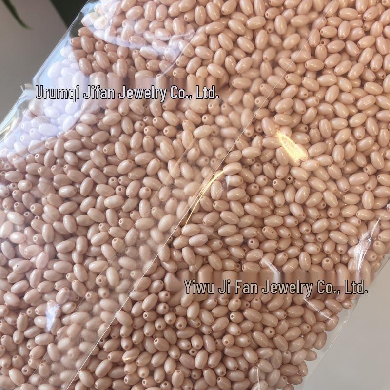 4x6mm Autumn/Winter Oval Rice Beads for DIY Jewelry Making