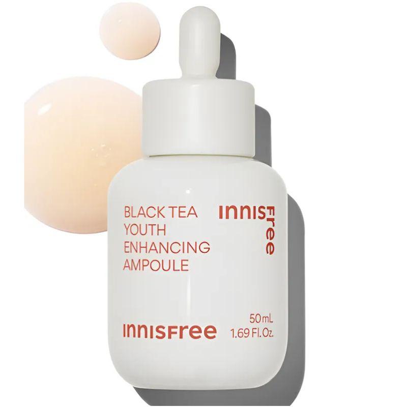 

Innisfree Black Tea Youth Enhancing Ampoule 50ml (Brightening • Firming • Texture Care • Moisturizing)