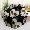 1pc Skull PatternAutomatic Folding Umbrella, Portable Collapsible Design, Casual Outdoor Accessory, for All Seasons032