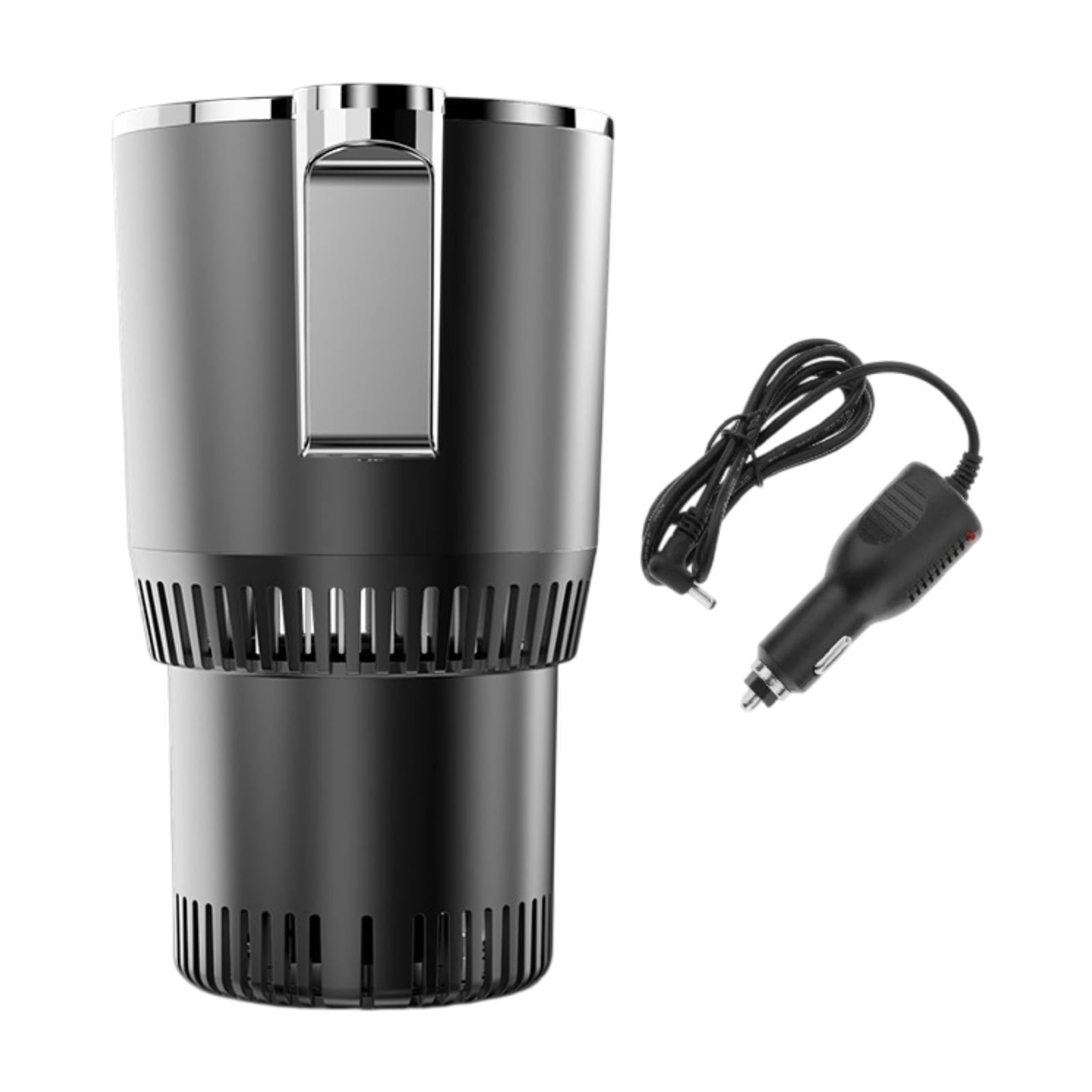

Car Heating Cooling Cup Mug Car Fridge Keep Beverage Coffee Miik Drinks Warmer Cooler Mini Car Refrigerator Portable Car Freezer сірий колір