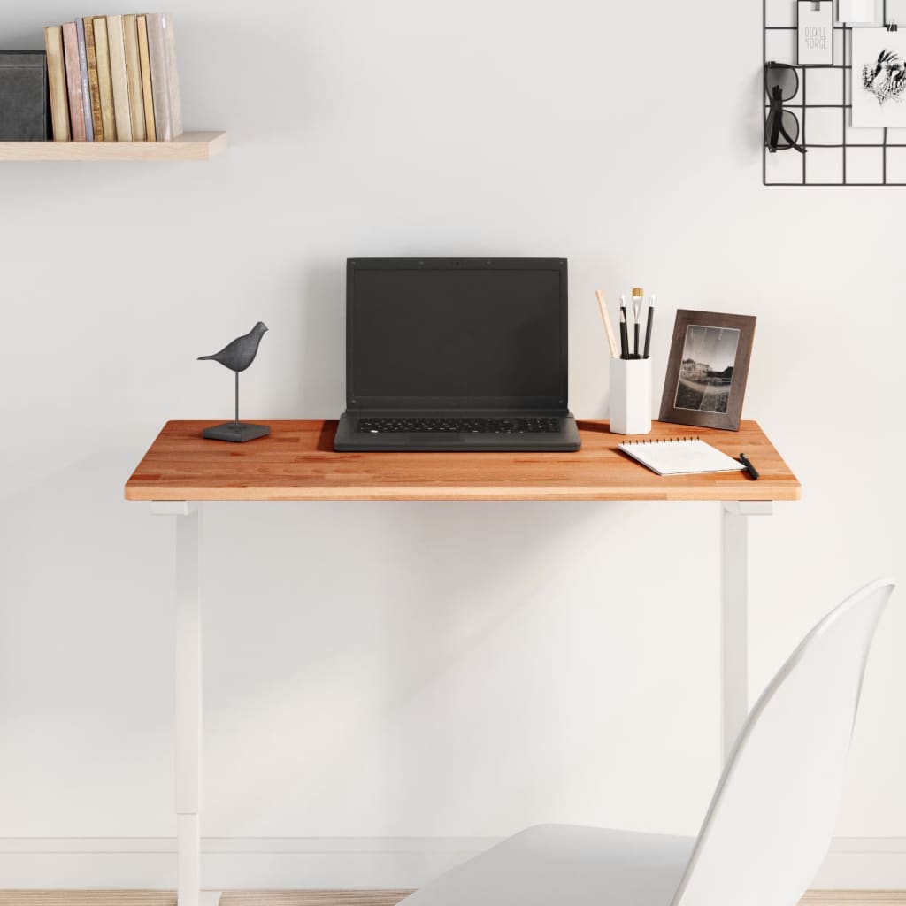 Tabletop 80x40x1.5 cm Rectangular Solid Beech Wood\
