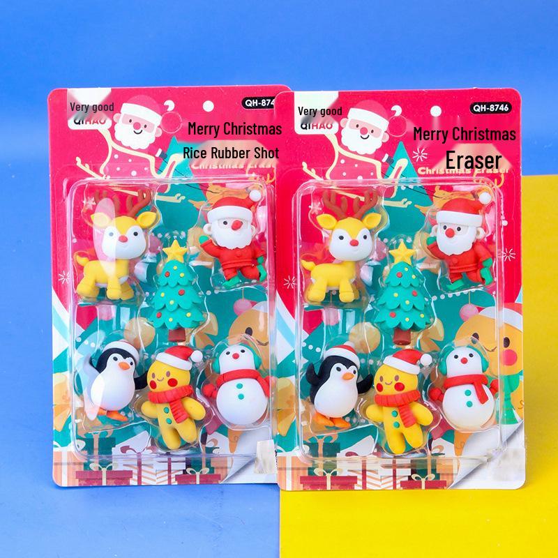 Adorable Cartoon Mini Eraser Set for Students – Perfect Back-to-School Gift