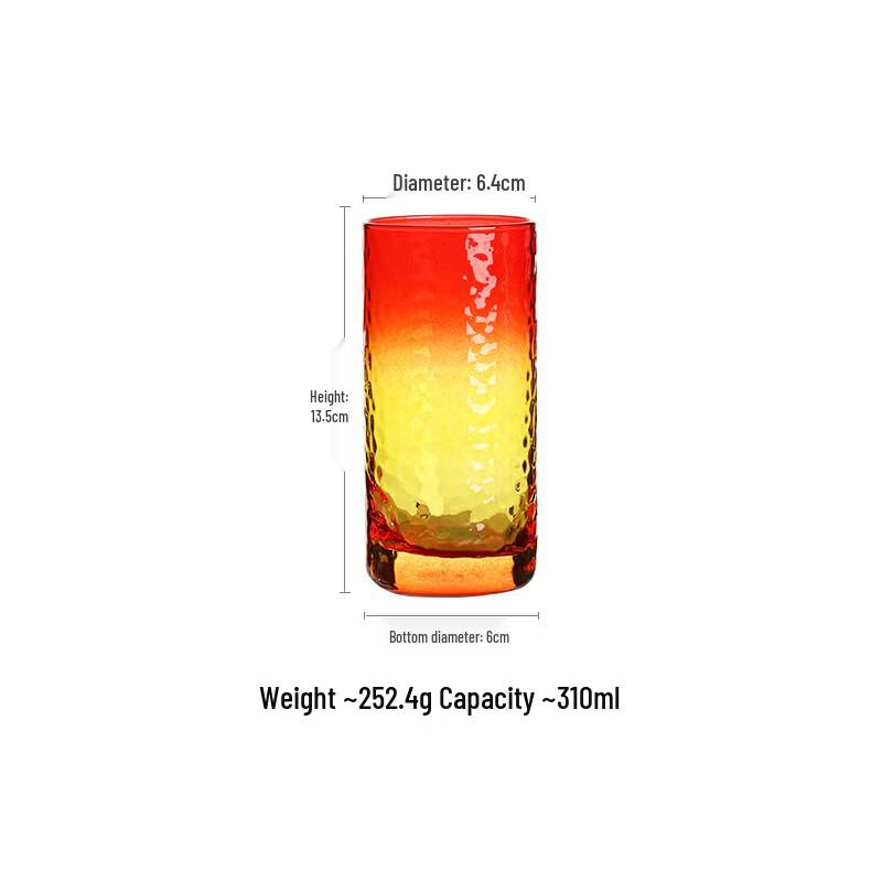 Drui en Japanese Hammered Gradient Glass Tumblers (2-Pack)