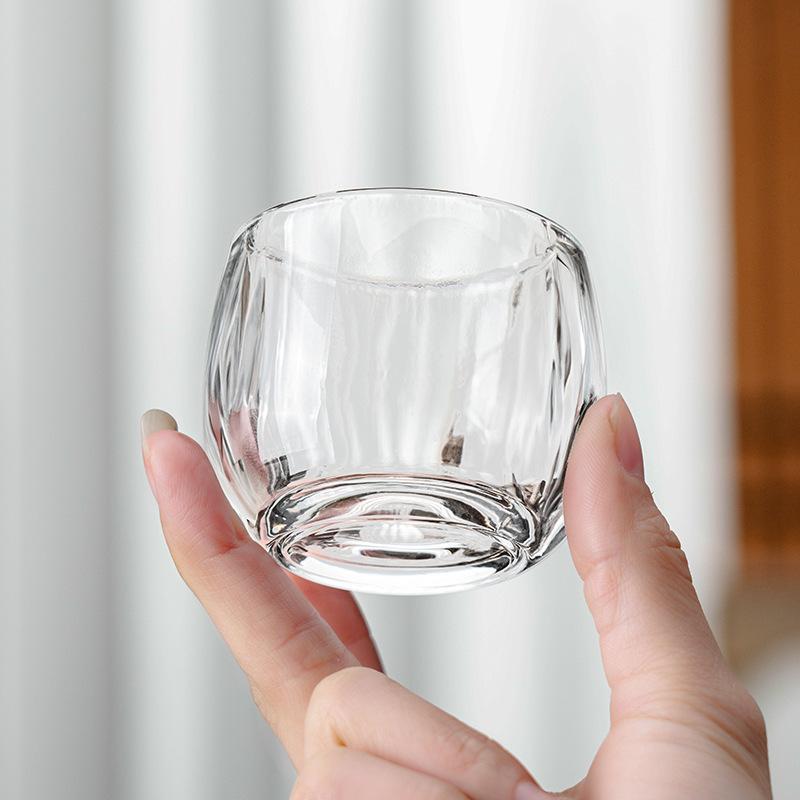F2413 Hochtemperaturbeständiges Kristallglas Verdickte Einzelbecher Hochwertige Gesundheitstasse