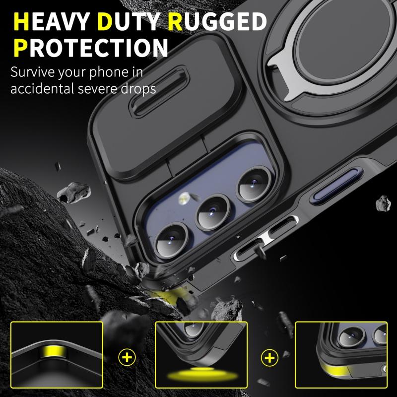 For Samsung Galaxy A13 A23 A14 A54 A04S A15 A25 A35 A55 A05 A05S A16 A26 A36 A56 A06 Magsafe Magnetic Wireless Charge Ring Case