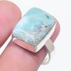 Larimar Gemstone 925 Sterling Silver Jewelry Ring Size 8.5
