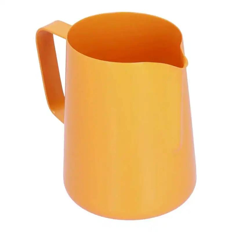 400ml Stainless Steel Milk Coffee Jar Frothing Pitcher Milk Coffee Frothing Jug with Pointed Spout for Kitchen Coffee Supplies