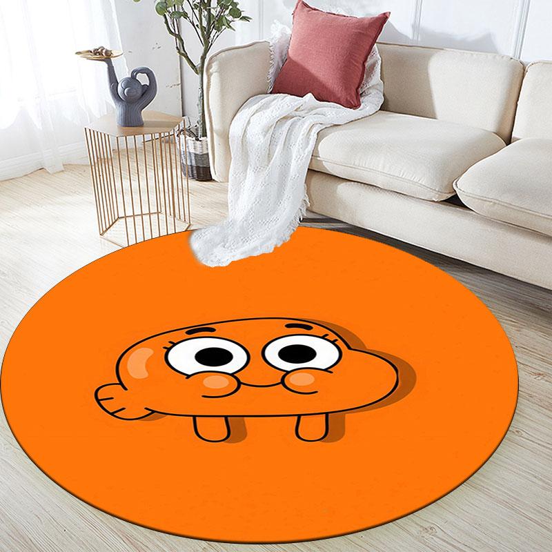 Darwin Watterson Pattern Round rug,Carpet Rug for Living Room Bedroom Playroom ,Non-slip Floor Mat,Holiday Gifts and Birthday Gifts.