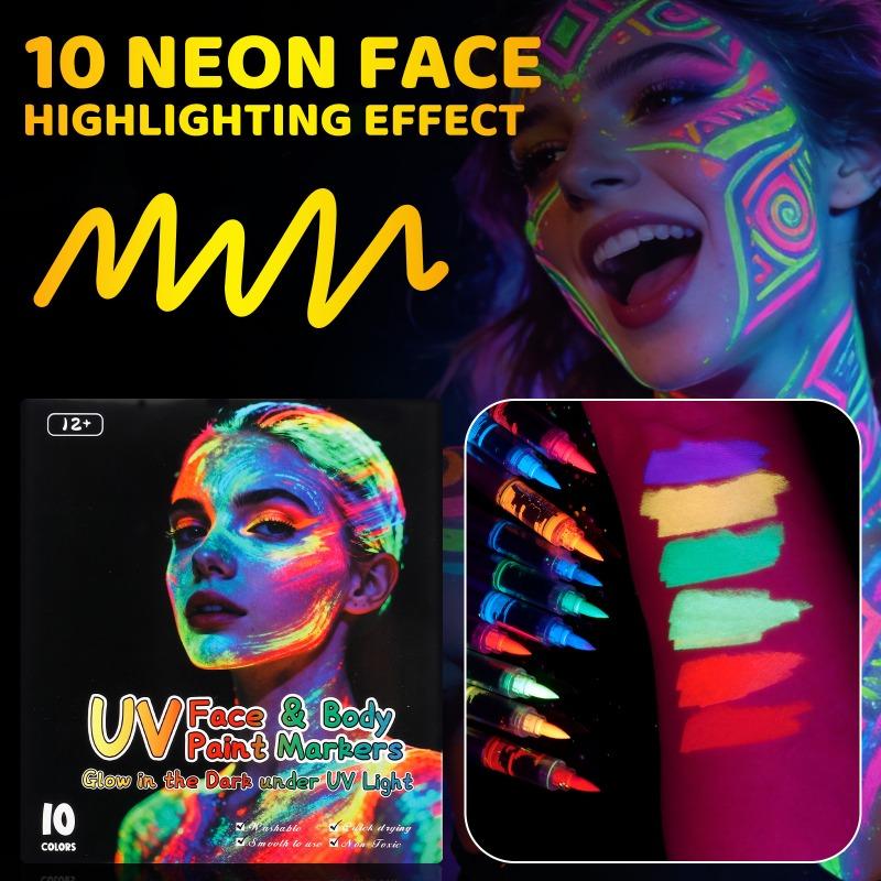 1PACK luminous body painting pen face color washable face graffiti makeup pen festival party atmosphere luminous pen