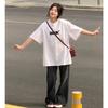 Large size fat MM American retro design letter short-sleeved T-shirt women's loose and thin versatile couple half-sleeved top