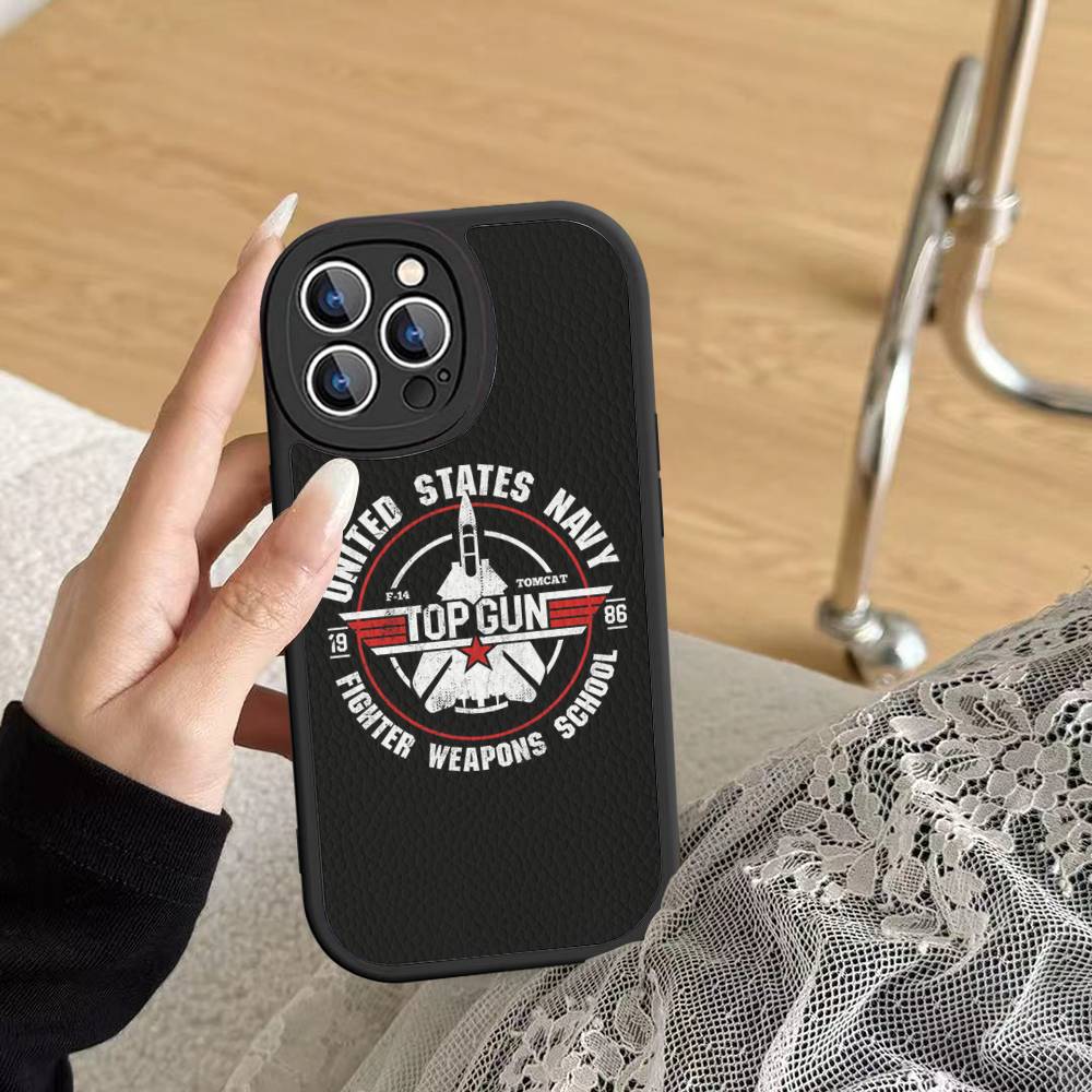 Top Gun Maverick Phone Cover For IPhone 16 15 14 13 12 11 Pro Max Plus Leather Soft Case