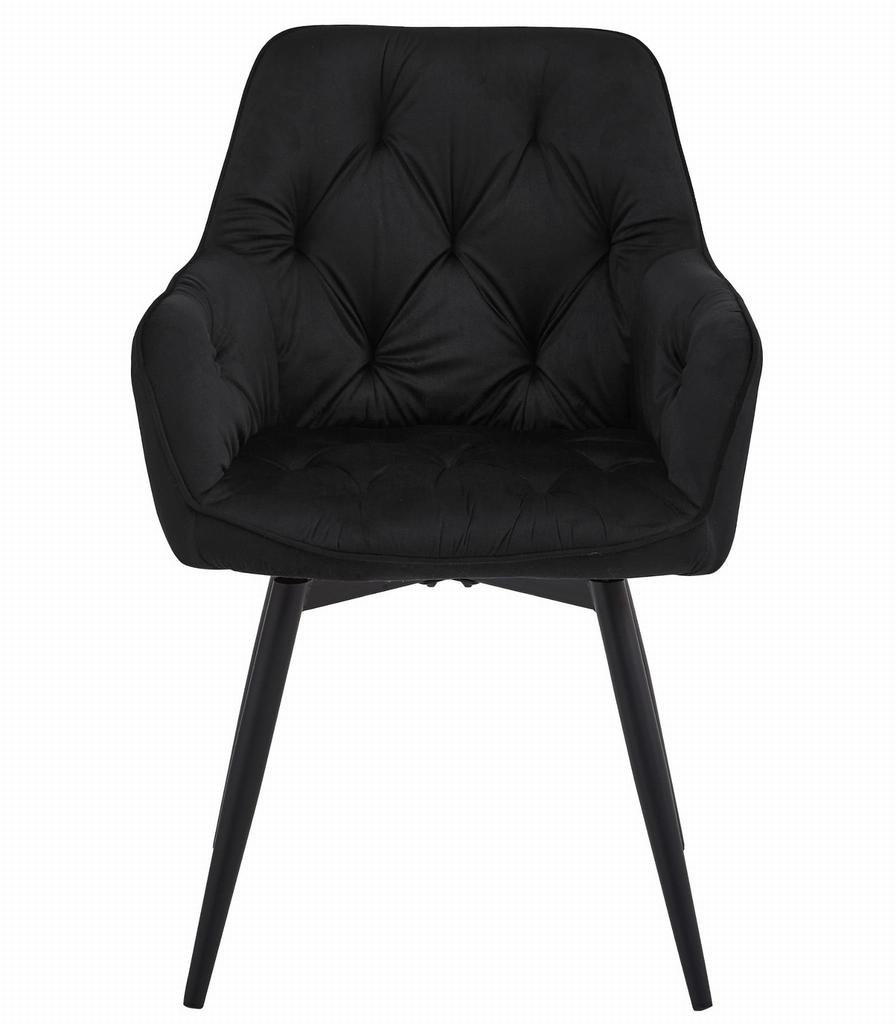 Jork360 Chair - Black Velvet / Black Legs X 2