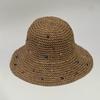 Summer Hand-crocheted Straw Hat Small Color Point Outdoor Travel Hat Beach Hat Sun Hat Sunshade Sun Protection Versatile