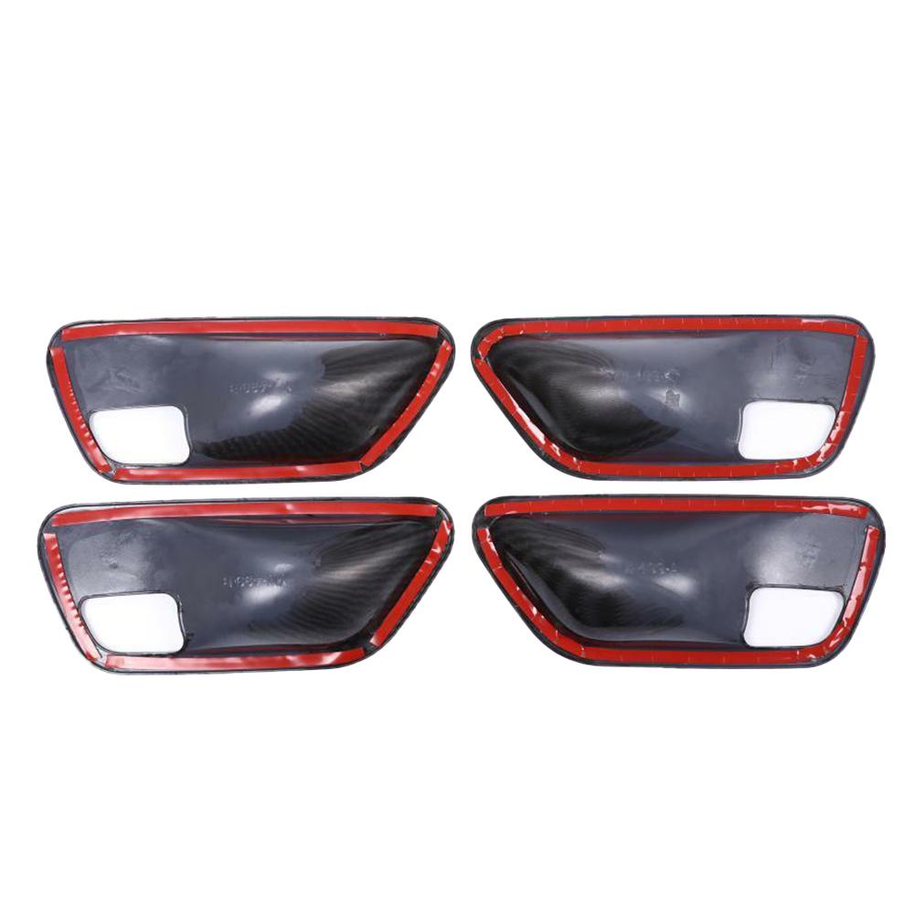 Türgriffschale, 4 Stück, 4 x Kohlefaser-Textur-Look