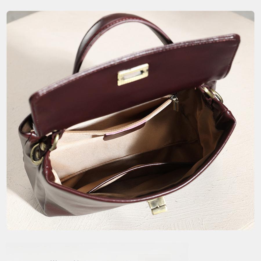 Echte Leder-Schultertasche für Damen, Weiche Rindsleder-Crossbody-Tasche, Vintage-Briefumschlag-Clutch, Retro-Handtasche, Mehrfarbig erhältlich