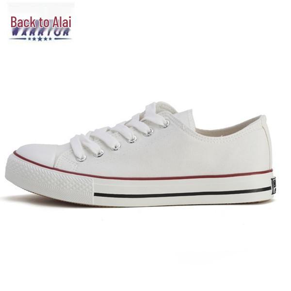 HuiLi Unisex Black & White Low-Top Canvas Sneakers for Sports & Casual Wear