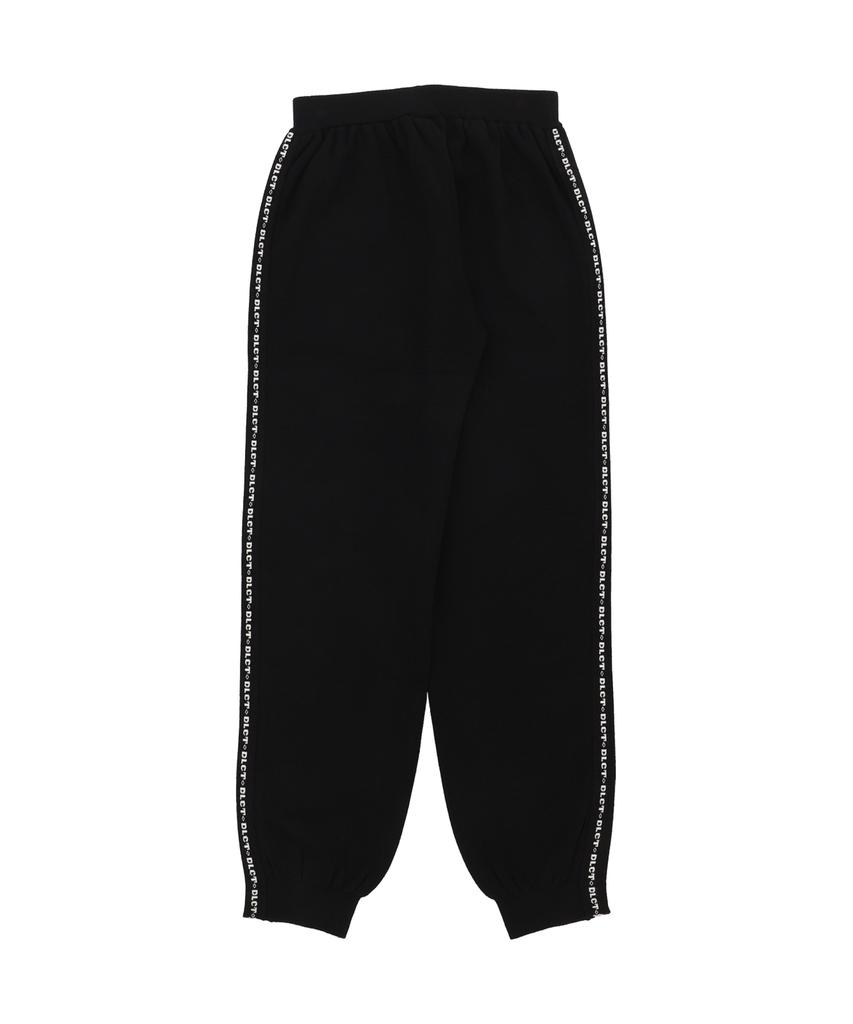DELICCENT Waki Lettering Elastic Waist Pants [Black]