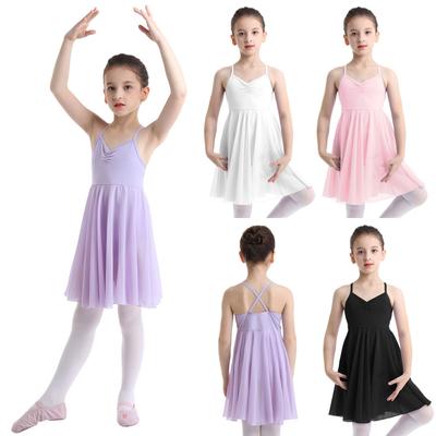 Mädchen Ballett Tanzkleid Kinder ärmelloses Ballett Gymnastik Trikot Kleid Lyrical Modern Dance Kostüm