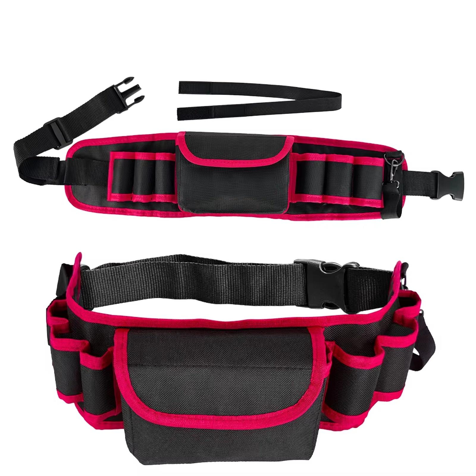 

Багатофункціональна сумка для інструментів електрика Поясна сумка Тримач для зберігання на поясі Органайзер Набори садових інструментів Поясні сумки Оксфордська тканина one size червоний