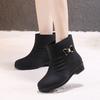 Women's Four Seasons Rain Boots Large Size Low Thick Heel Rain Shoes Female Solid Color Waterproof Single Water Shoes