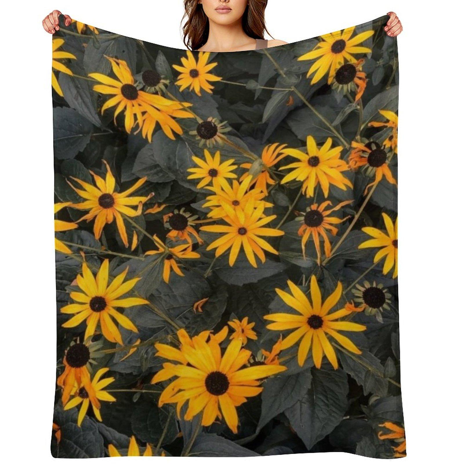 Black-Eyed Susan Garden Throw Blanket Sleeping Bag Bed linens halloween christmas decoration Blankets 30x40in