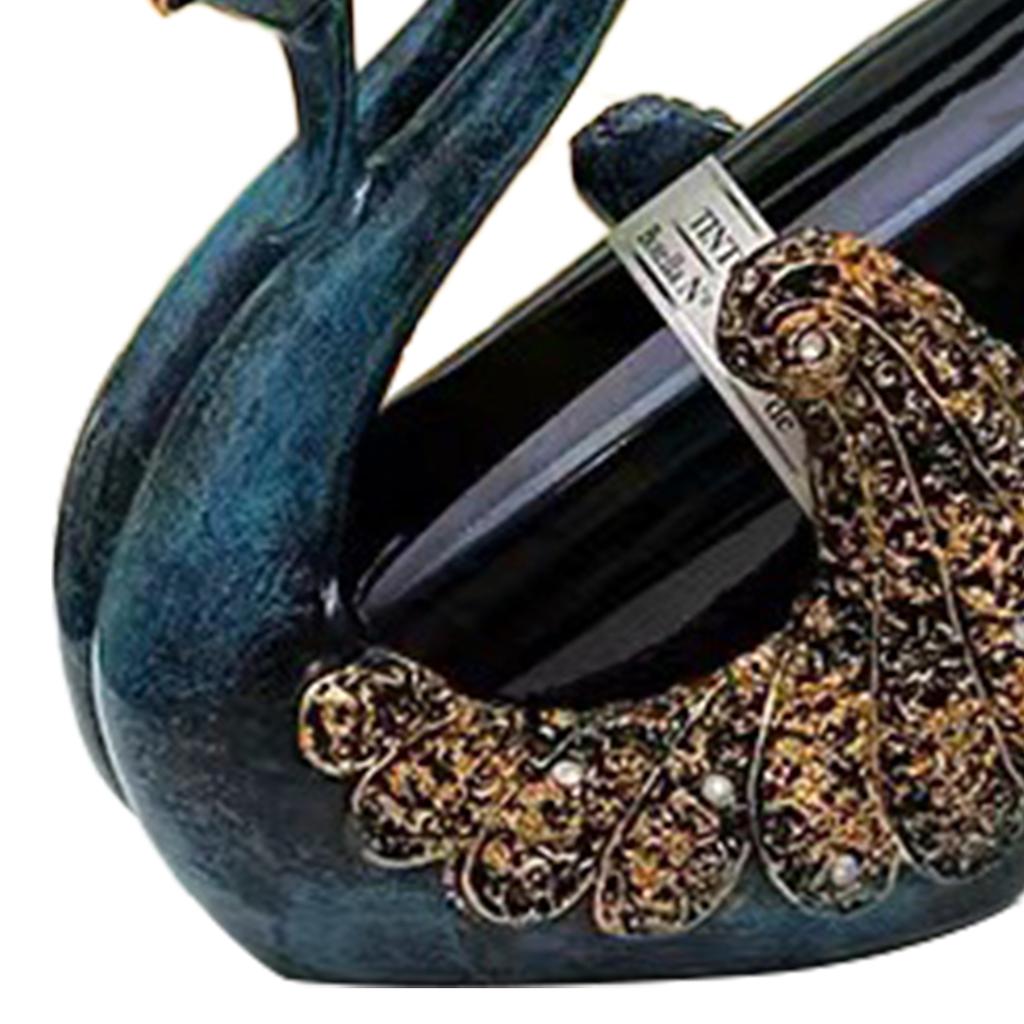 Lyxig Svan Vinställ Innovativt Bordsvinskåp Dekorativa Ornament för Vardagsrum Kontor