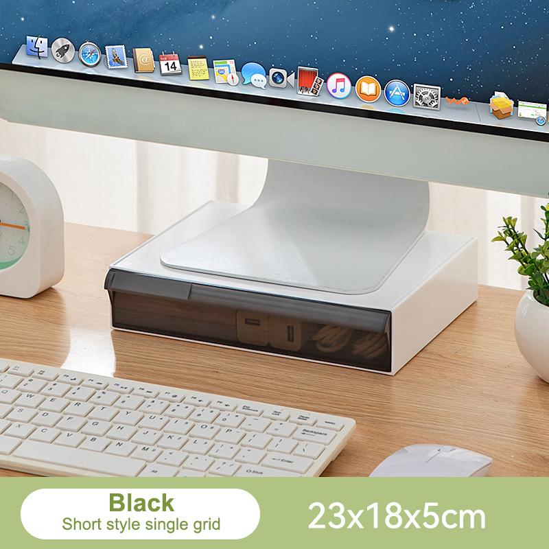 

Transparent Computer Monitor Stand Riser Bracket With Storage Drawer Pc Screen Holder Laptop Desktop Organizer For Charger Mouse