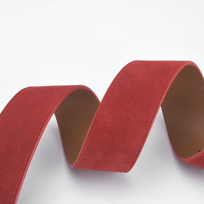 Retro Matte Waist Seal Women'S Simple Suede Leather Belt With Dress High-End Decorative Belt