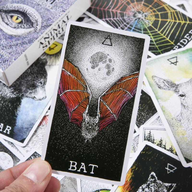 63Pcs English Tarot Deck for The Wild Unknown Animal Spirit Guidebook Tarot Cards Board Game Playing
