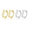 Light Gold S925 Sterling Silver Cross-border Earrings - European & American Design, High-End Luxury Style, Niche Design