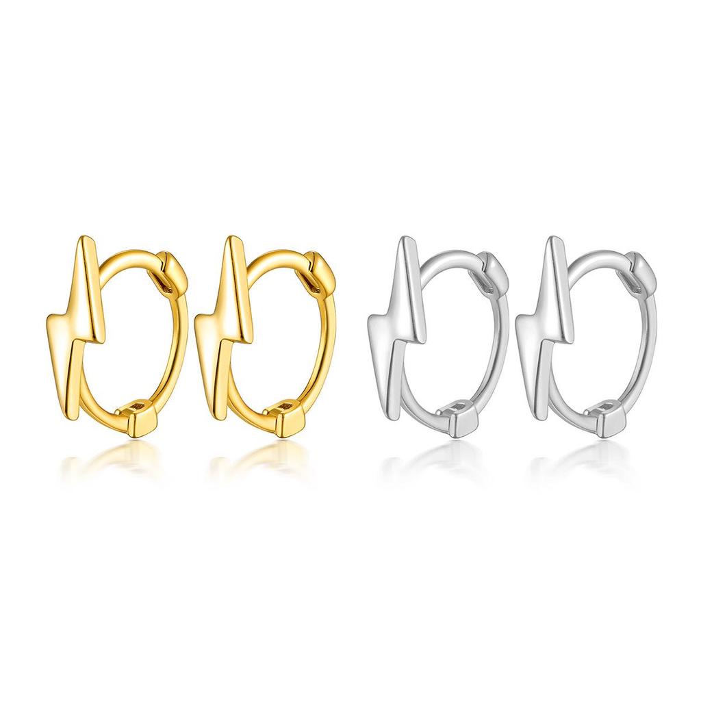 Light Gold S925 Sterling Silver Cross-border Earrings - European & American Design, High-End Luxury Style, Niche Design