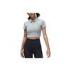 Jordan T-shirt Polo à Manches Courtes Logo Couleur Unie Femme Hauts Gris Clair DZ3333-063