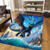 Various sizes of How to Train Your Dragon Toothless pattern rugs, cartoon style, suitable for bedrooms, living rooms, sofa